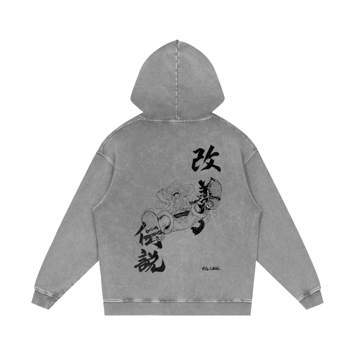 Path of the Pirate King Gear 5 Streetwear Hoodie Washed