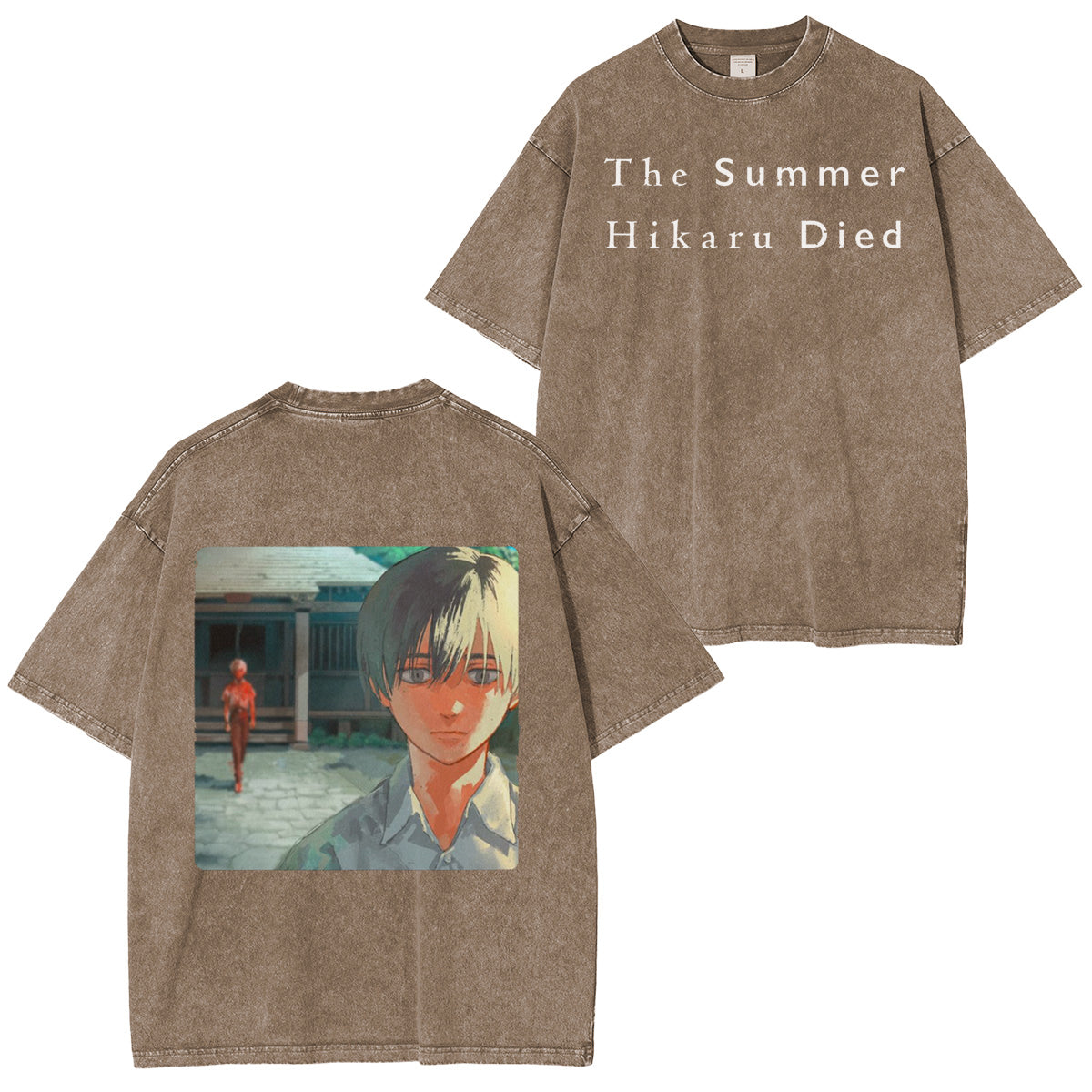 thesummerhikarudied:Camiseta con lavado retro doble de arte oficial de Hikaru y Yoshiki