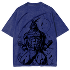 T-shirt en coton délavé My Hero Academia double imprimé oversize anime mangaT-shirt en coton délavé double imprimé oversize anime manga