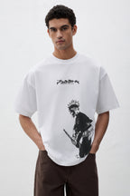 Asta x Black Bulls Black Clover Anime Double Printed Vintage Washed Tee Unisex