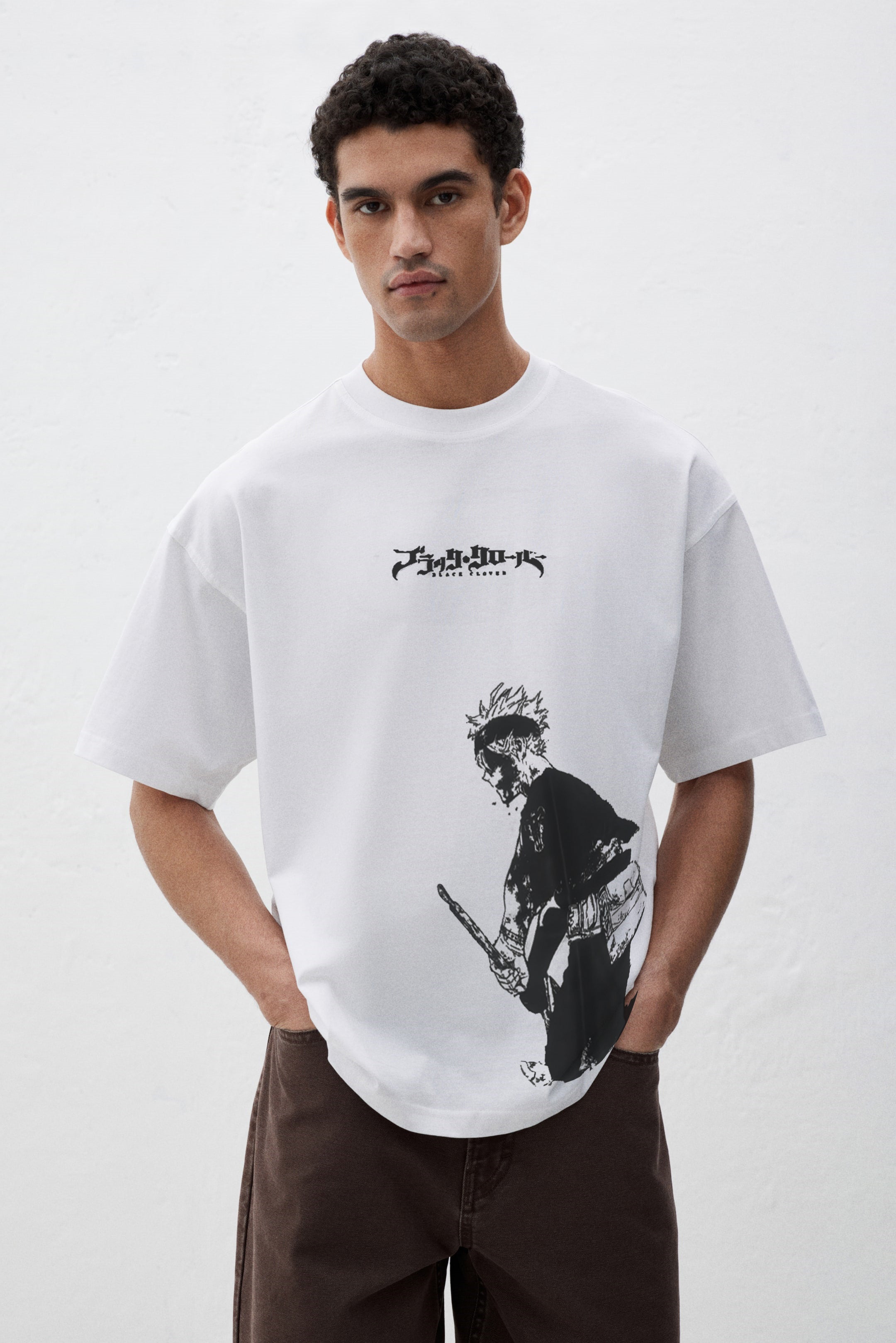 Asta x Black Bulls Black Clover Anime Double Printed Vintage Washed Tee Unisex