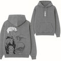 Sudadera Gojo con estampado de anime y cuello redondo