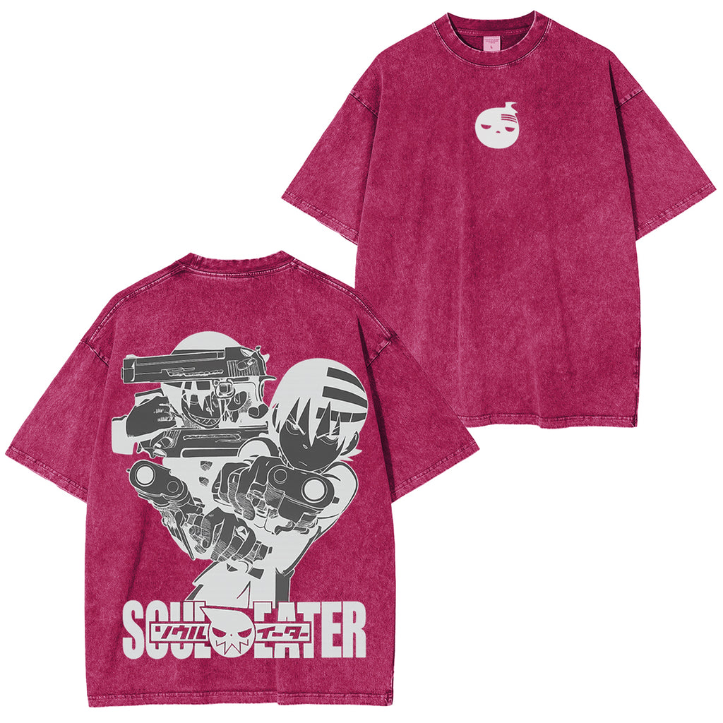 Camiseta unisex desgastada a juego de Soul Eater