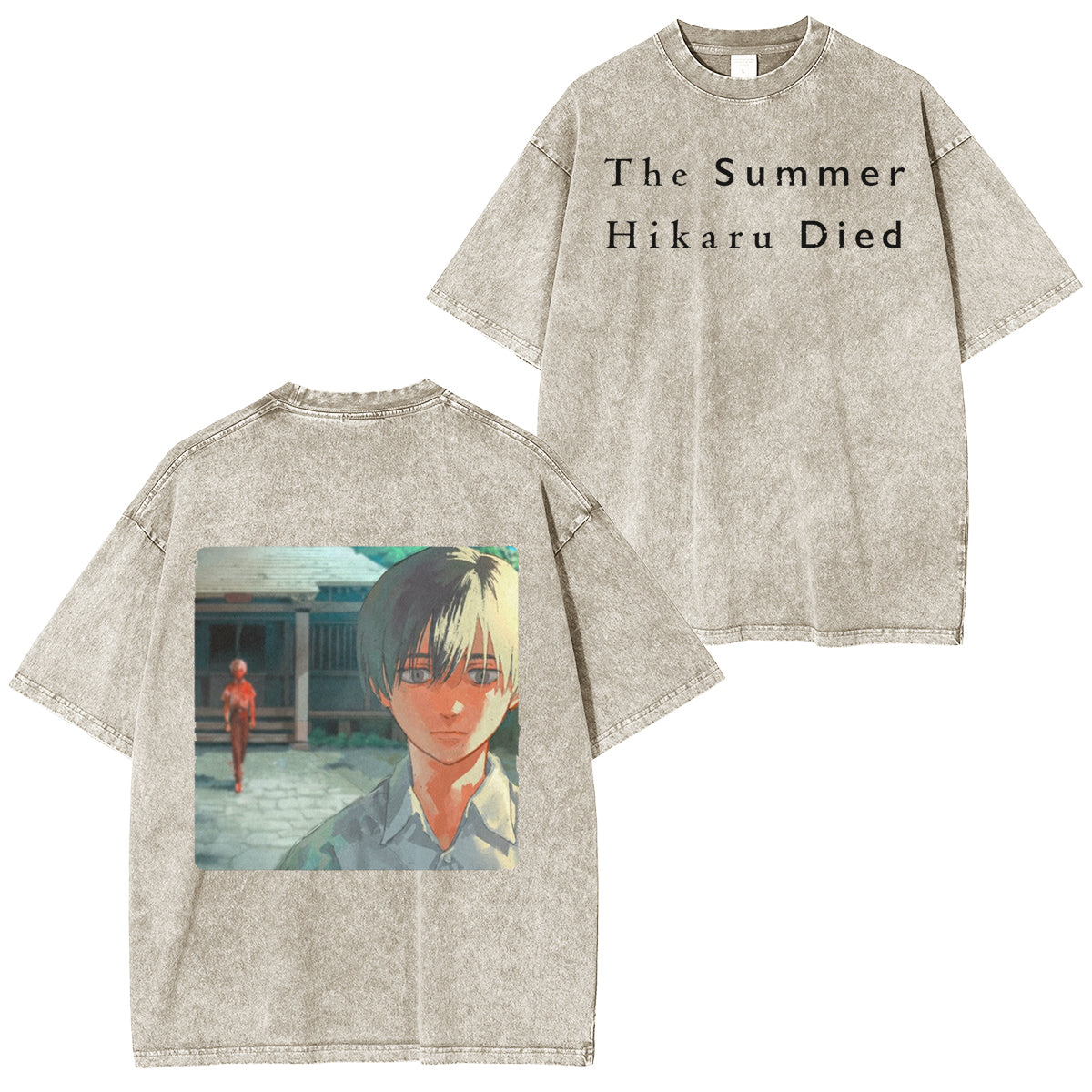 thesummerhikarudied:Camiseta con lavado retro doble de arte oficial de Hikaru y Yoshiki