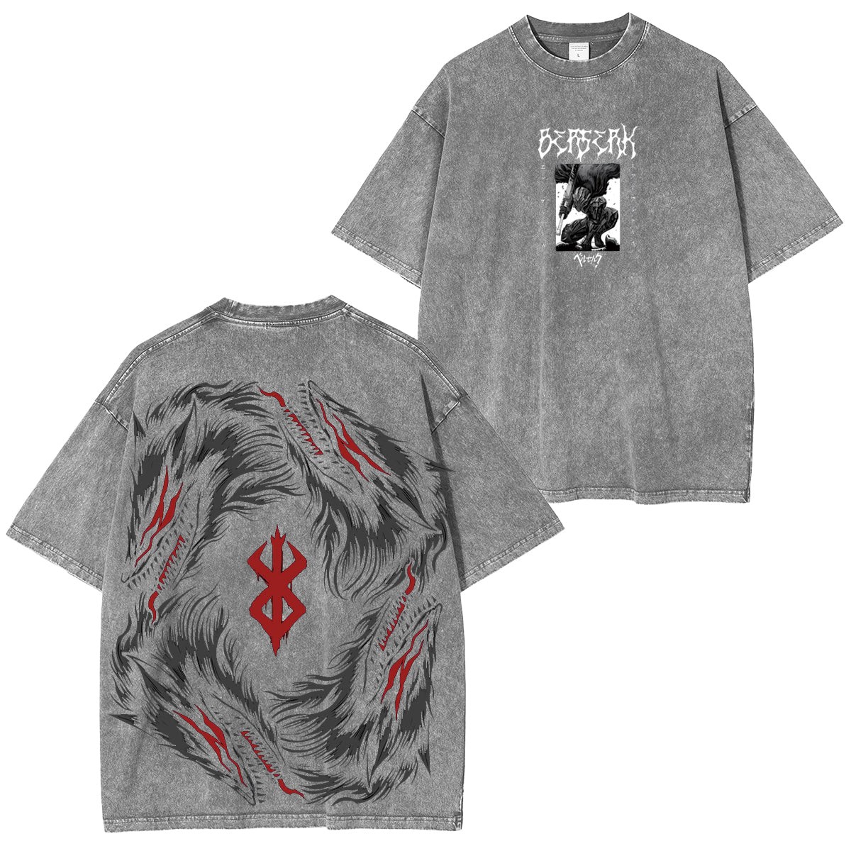 Wolves Berserker Vintage Washed Oversize T-Shirt