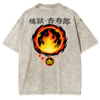 Camiseta Anime de Rengoku Kyojuro de Demon Slayer