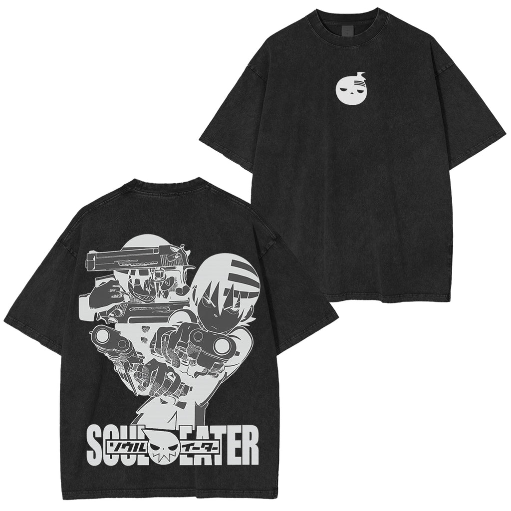 Camiseta unisex desgastada a juego de Soul Eater