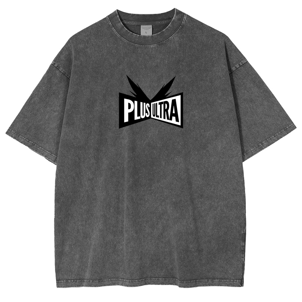 T-shirt en coton délavé My Hero Academia double imprimé oversize anime mangaT-shirt en coton délavé double imprimé oversize anime manga