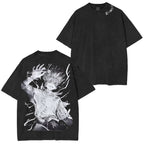 Camiseta de anime vintage lavada Senku Ishigami