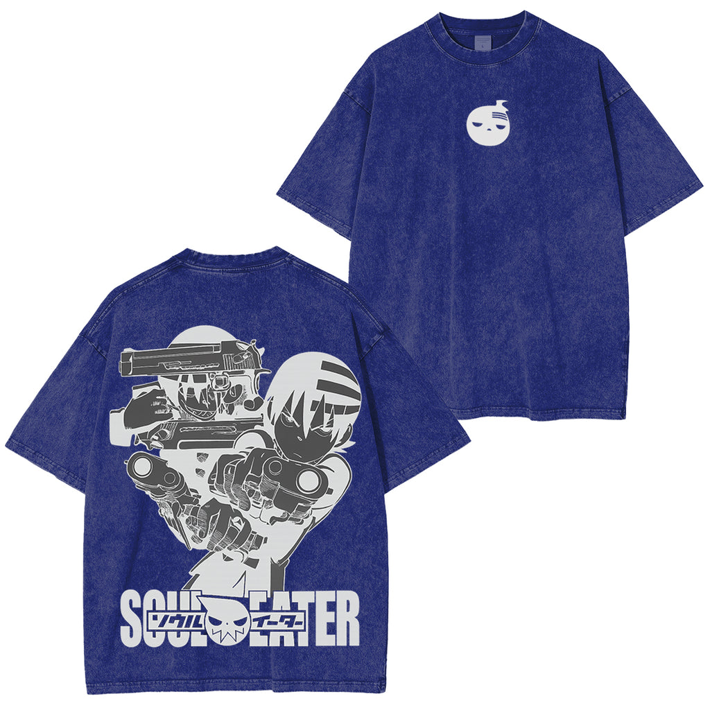 Camiseta unisex desgastada a juego de Soul Eater