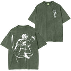 T-shirt Rétro Unisexe Demon Slayer Inspiré de l'Anime