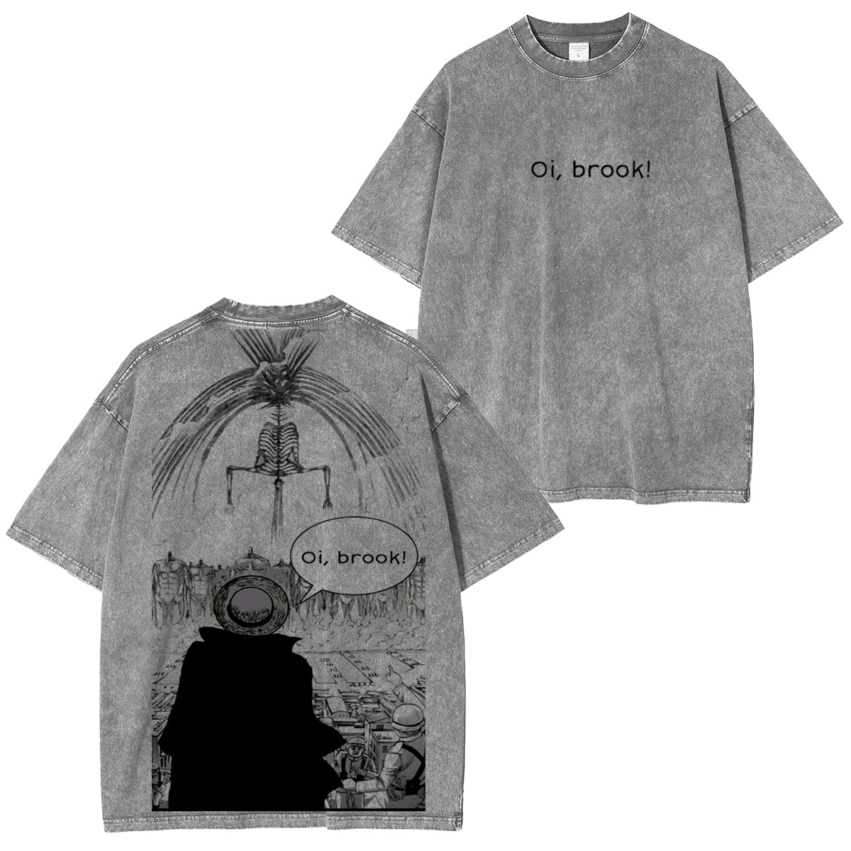 Funny One Piece and Solo Leveling Vintage Washed T-shirt/Crewneck/Hoodie