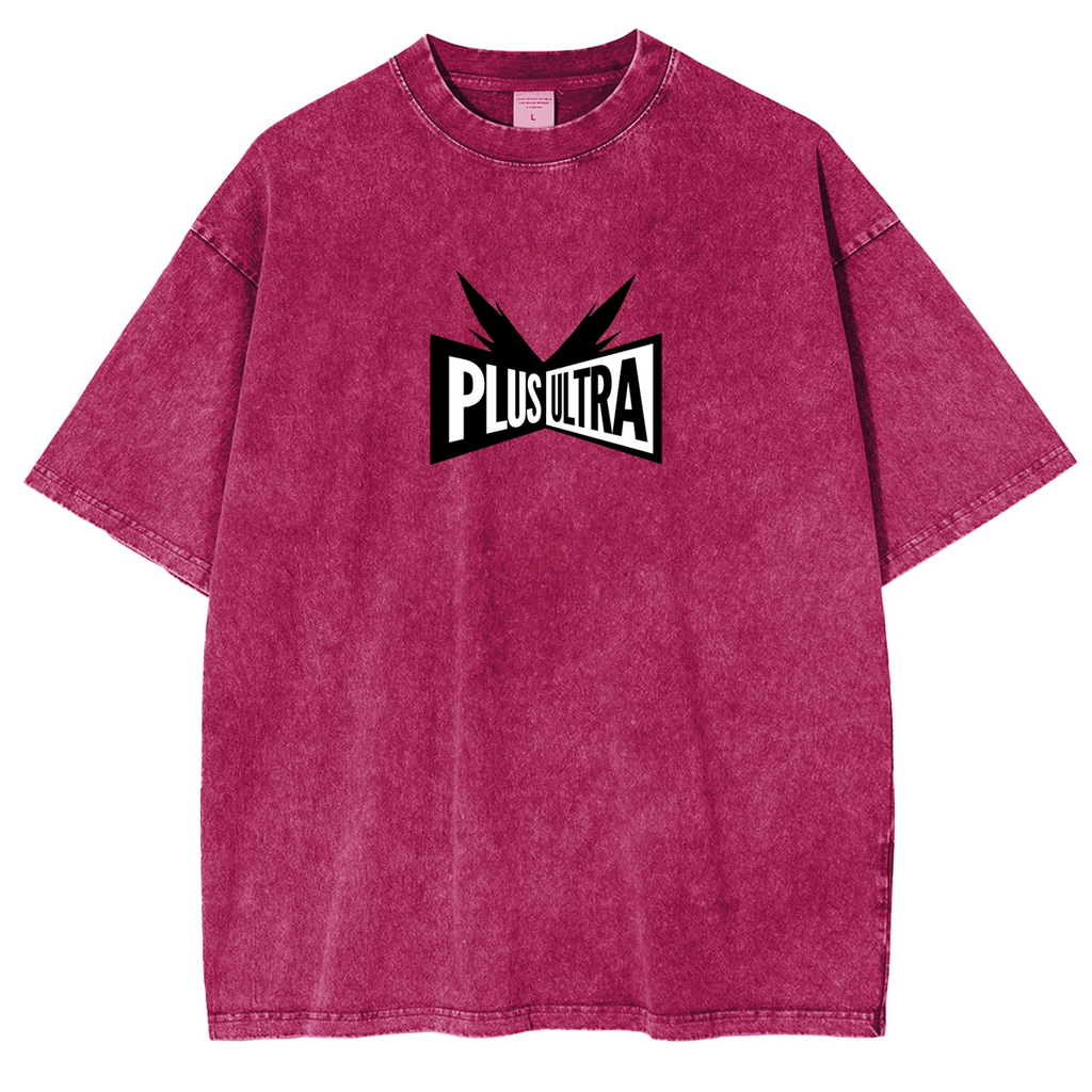 T-shirt en coton délavé My Hero Academia double imprimé oversize anime mangaT-shirt en coton délavé double imprimé oversize anime manga