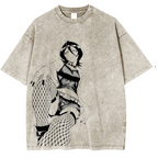 BLEACH-Camiseta vintage de los 90 de Rukia Kuchiki