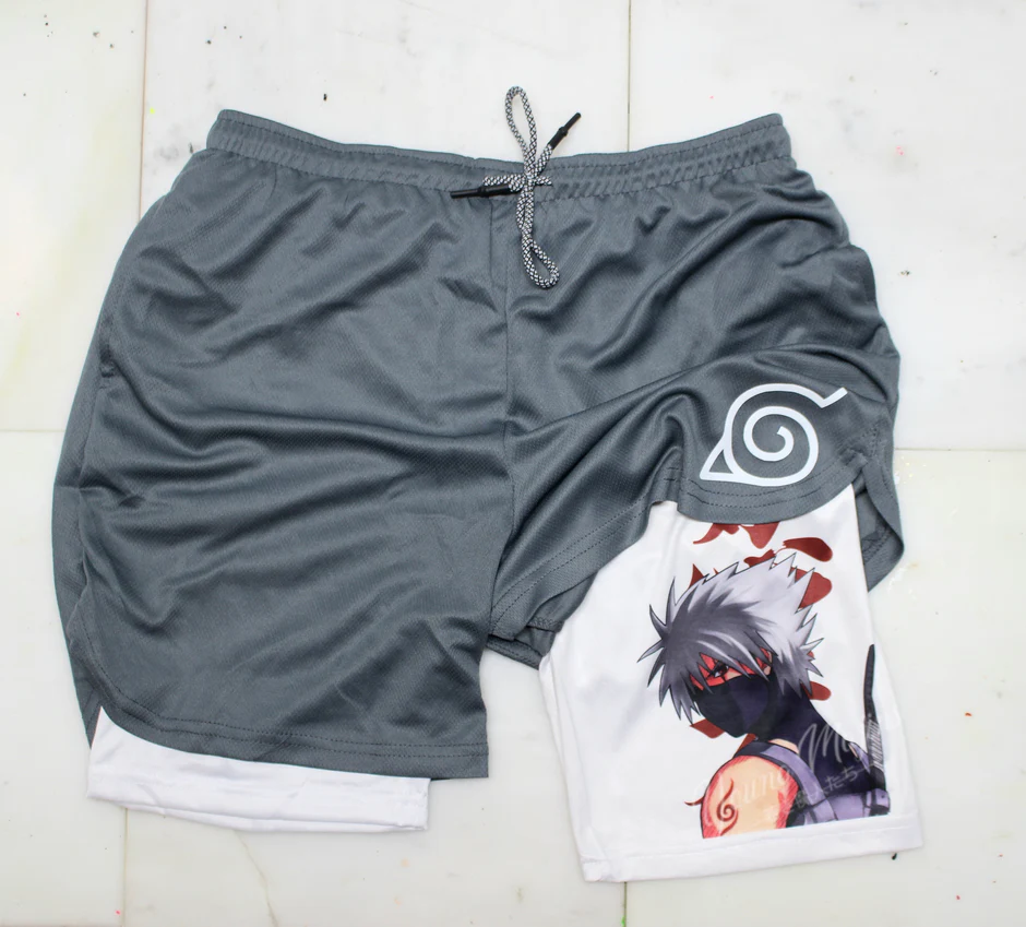 NARUTO × Gym Anbu Kakas.hi Design Performance Shorts Double Layer