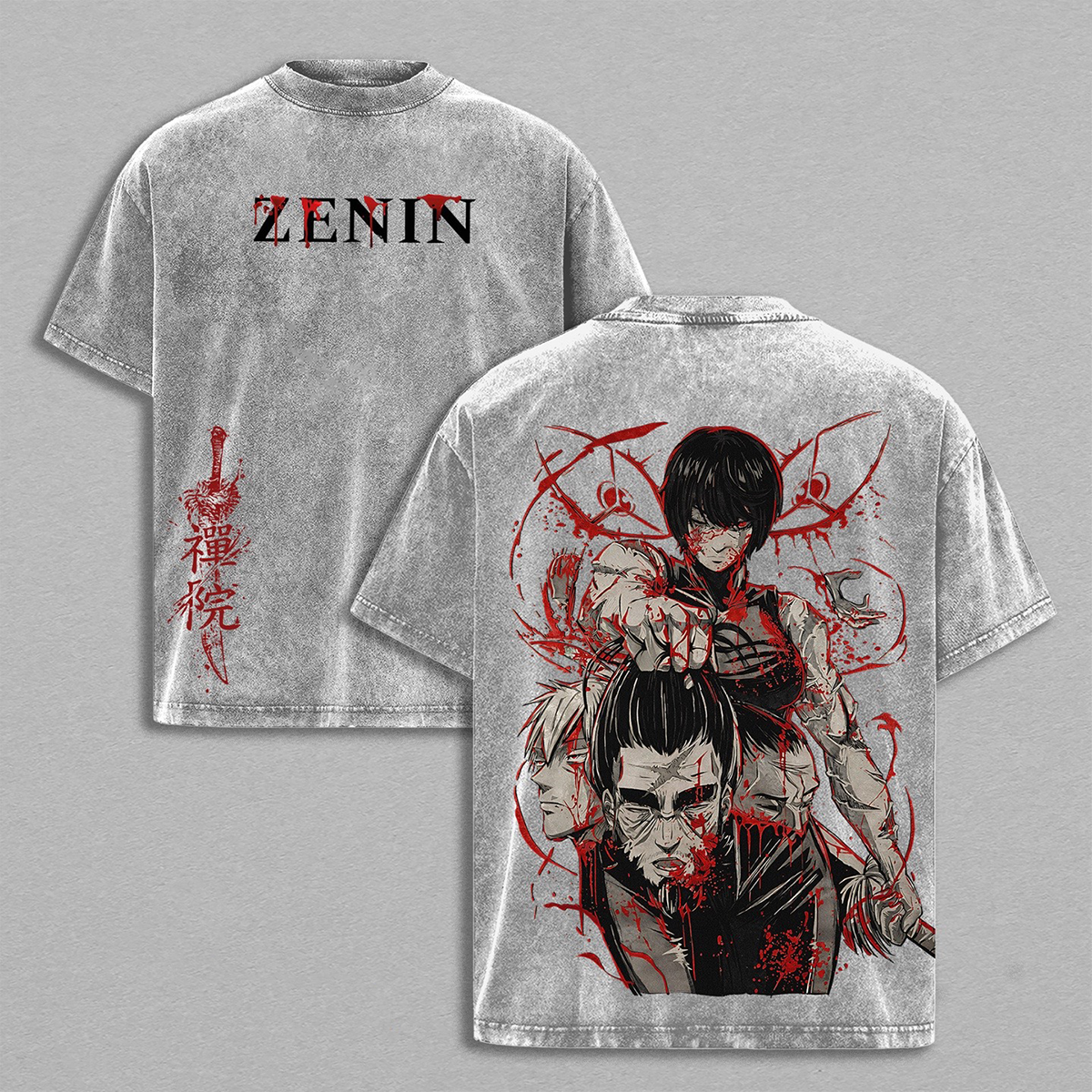 T-shirt/Sweat-shirt/Sweat à capuche délavé Maki Zenin