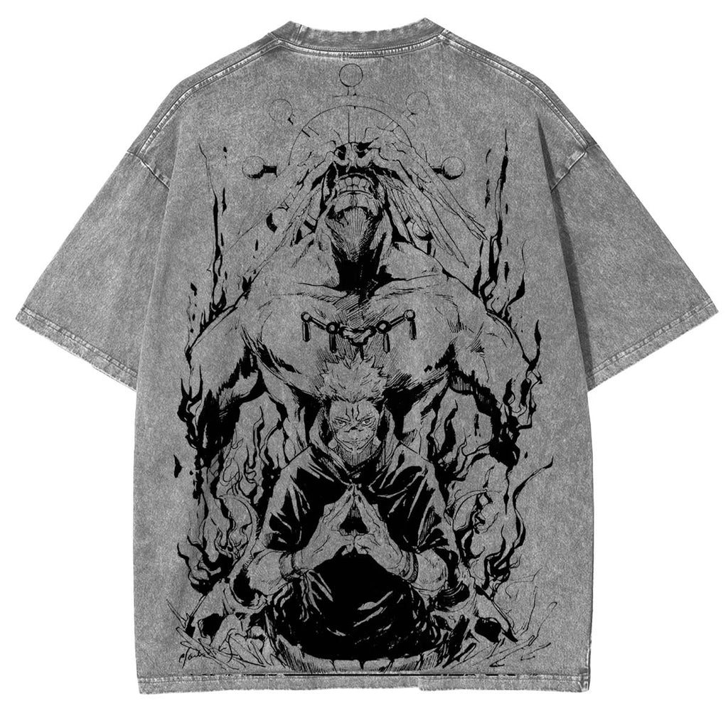 Sukuna & Mahoraga Vintage Washed Unisex T-Shirt