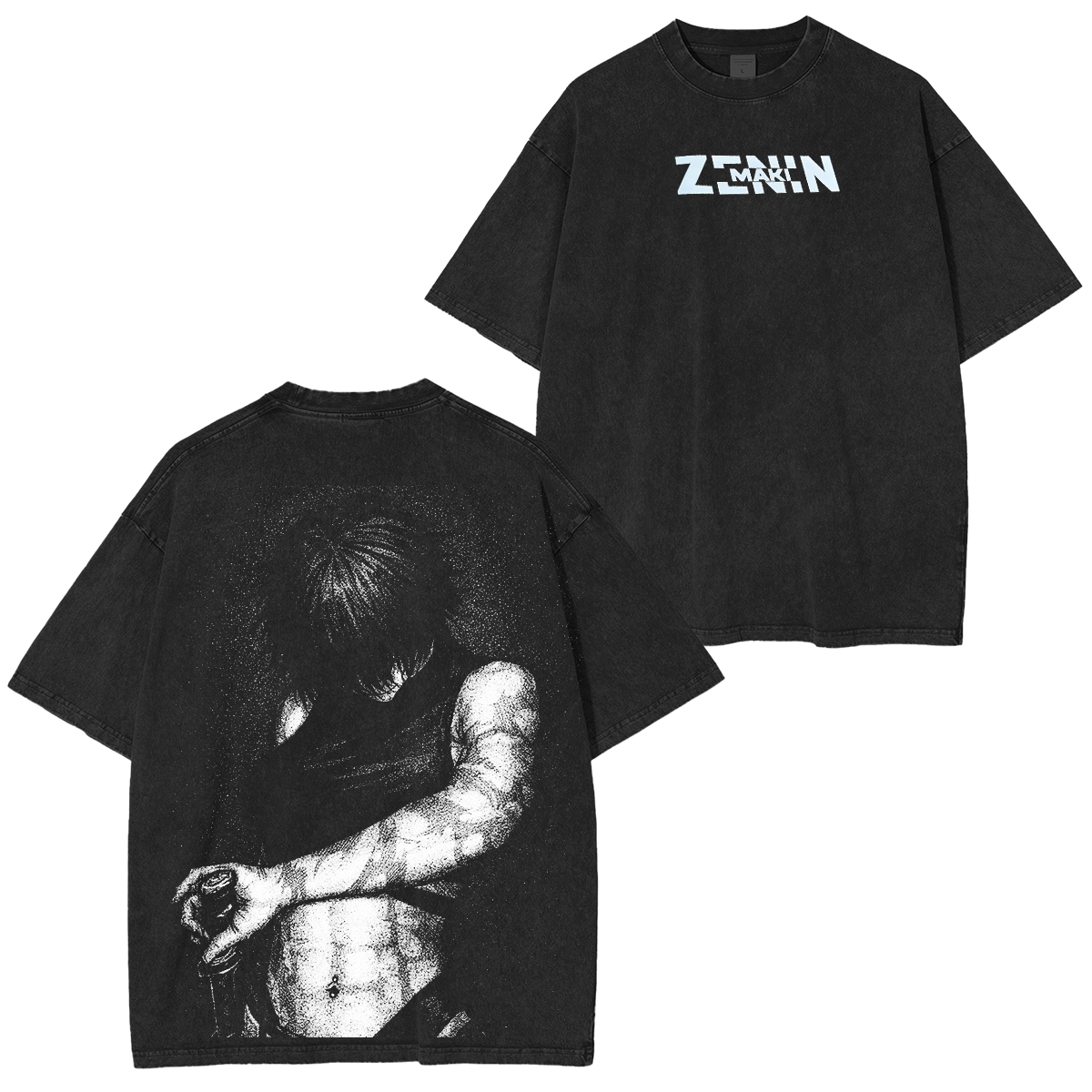 Camiseta/Sudadera/Sudadera con Capucha Estampado Maki Zenin Jujutsu Kaisen Anime Efecto Desgastado