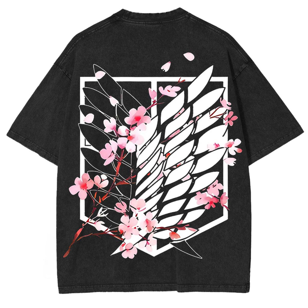 Wings Of Freedom AOT Vintage Washed Unisex T-Shirt