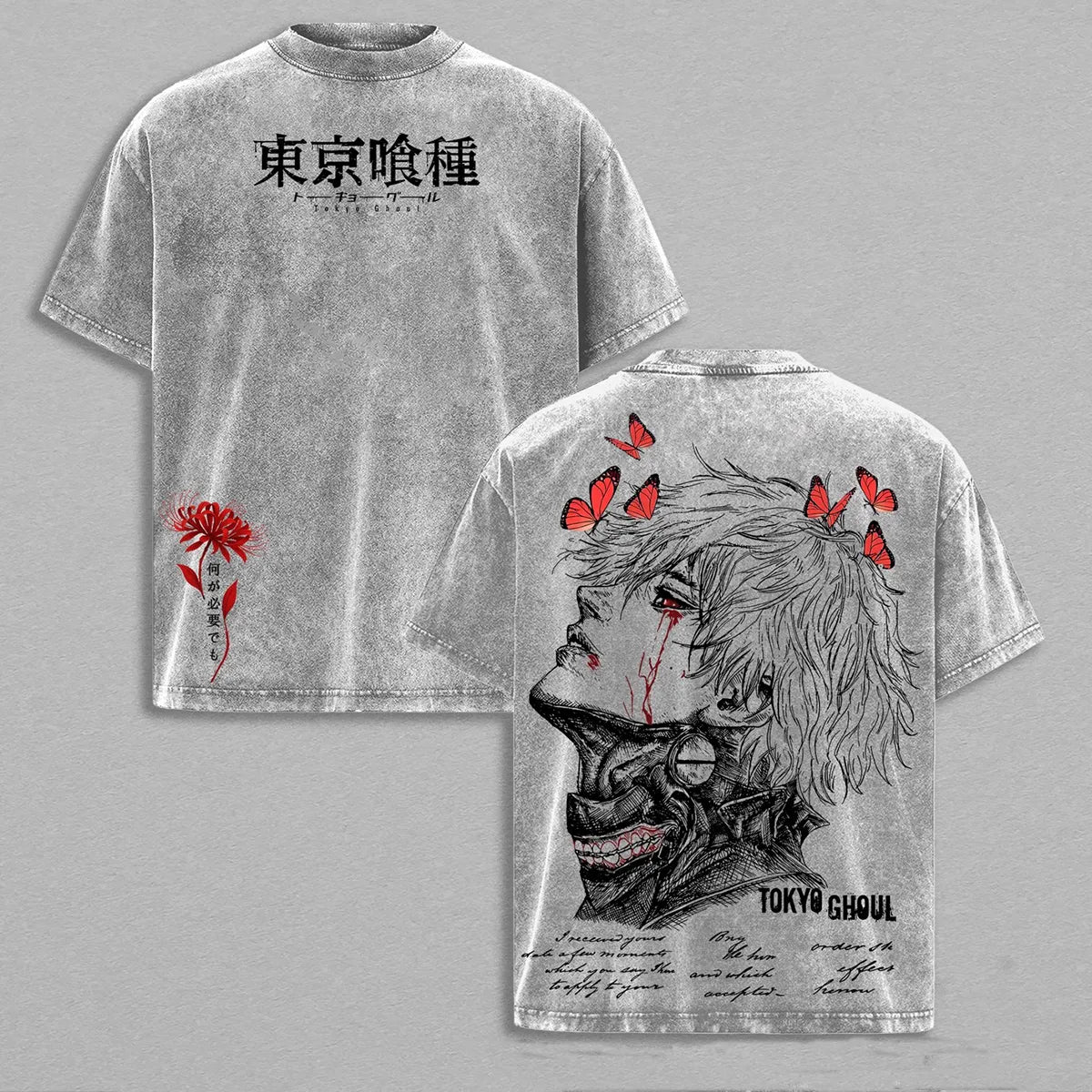 Tokyo Ghoul Anime Washed T-shirt/Crewneck/Hoodie