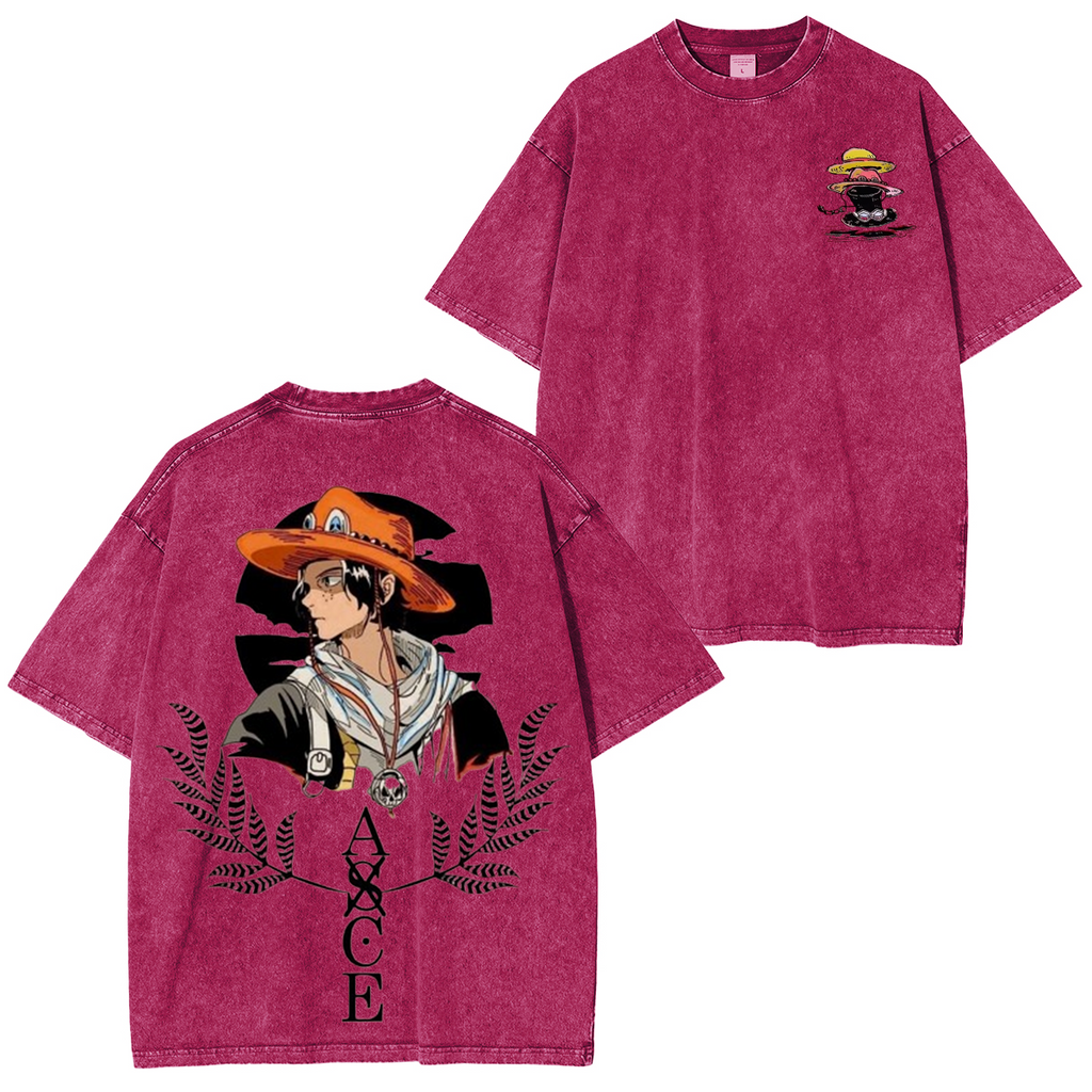 Fire Fist Ace  One Piece washed T-shirt/Crewneck/Hoodie