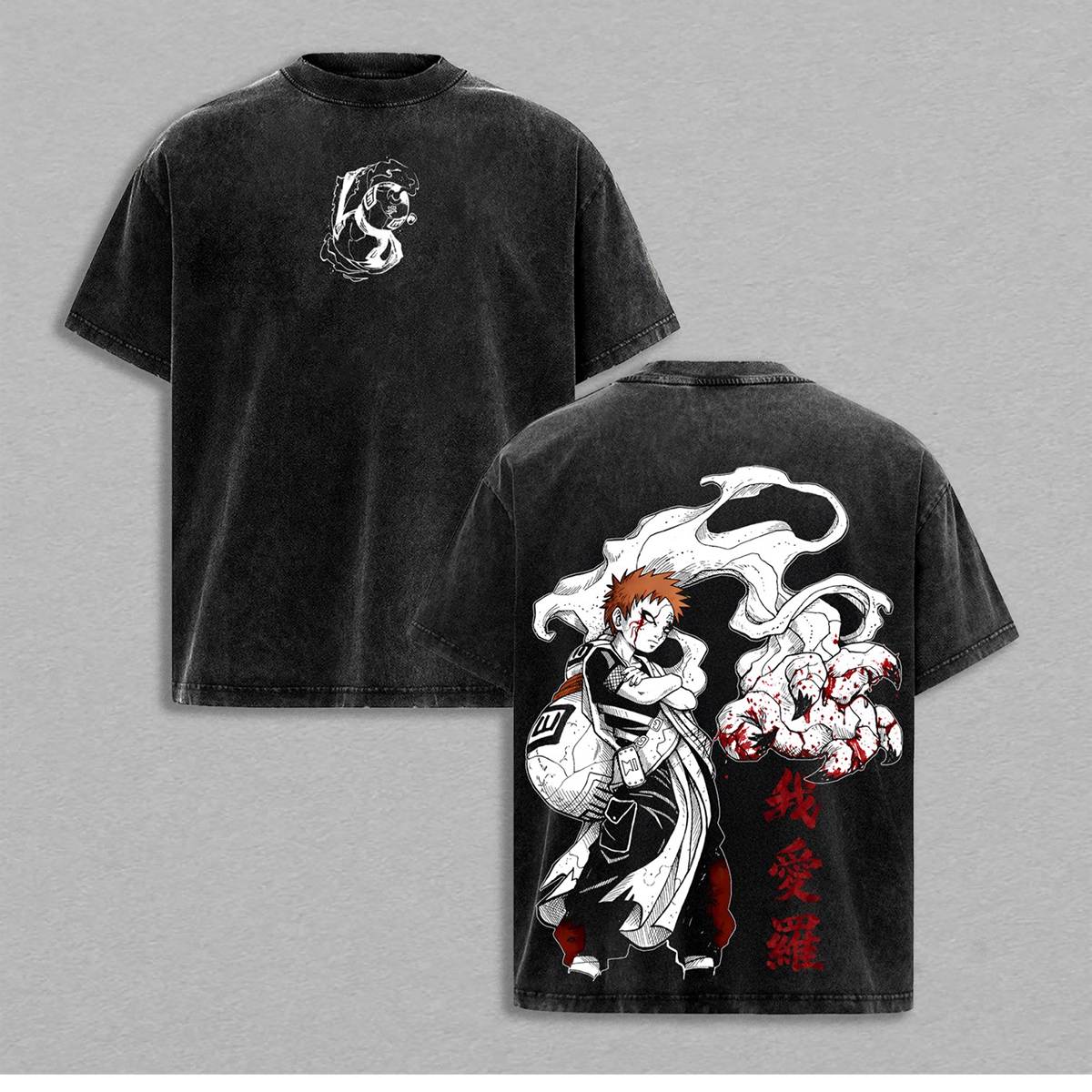 Gaara lavó camiseta/sudadera/sudadera con capucha