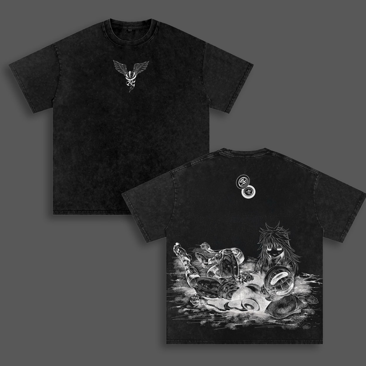 Meruem x Komugi Camiseta/Sudadera/Sudadera con capucha desgastada