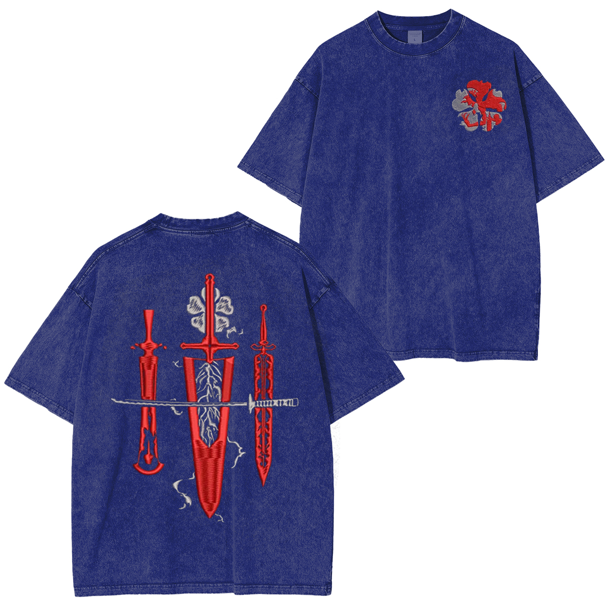 T-shirt délavé anime Black Clover