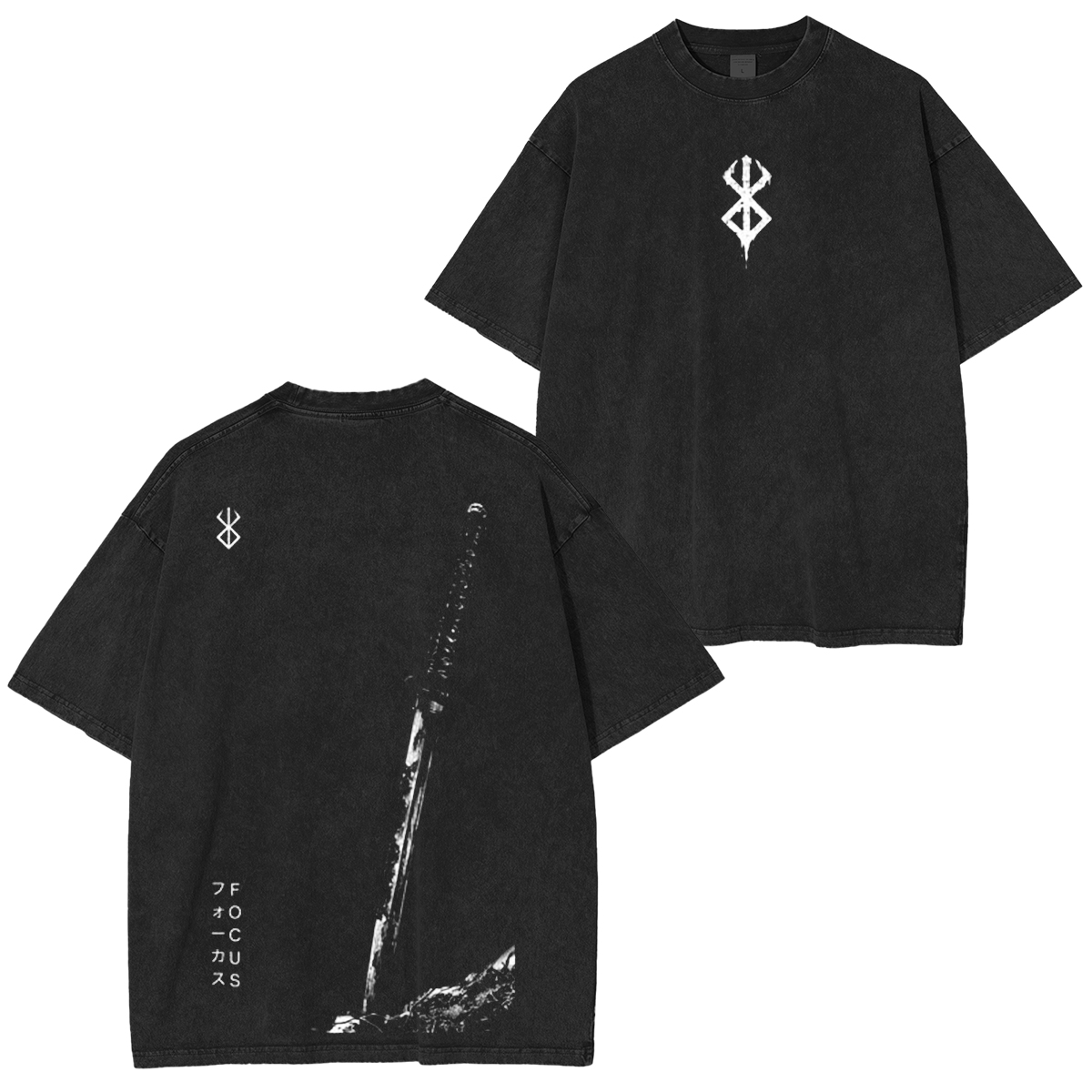 Camiseta desgastada del anime Berserk