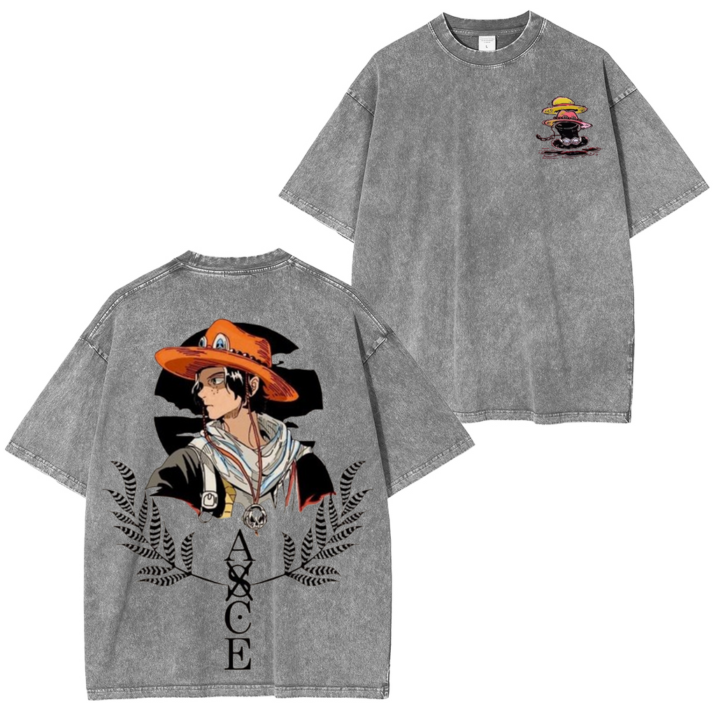 Fire Fist Ace  One Piece washed T-shirt/Crewneck/Hoodie