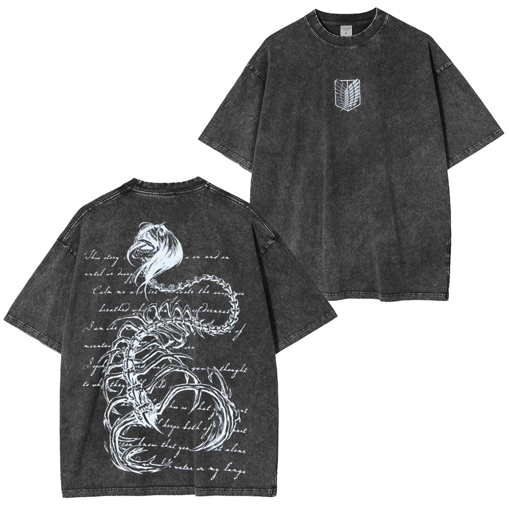 Eren Attack On Titan anime Washed T-shirt/Crewneck/Hoodie