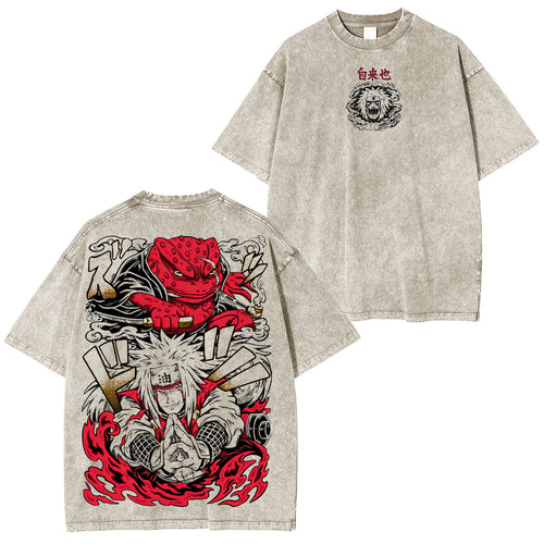 Jiraiya Naruto Anime Washed T-shirt/Crewneck/Hoodie