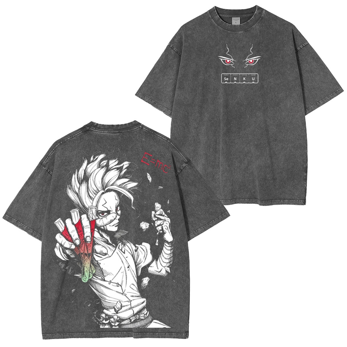 Senku Ishigami Dr. STONE T-shirt/Sweat-shirt/Sweat à capuche délavé