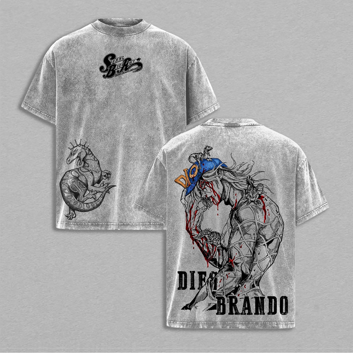 Libérez une puissance primitive avec ce t-shirt/sweat/hoodie vintage délavé Diego Brando