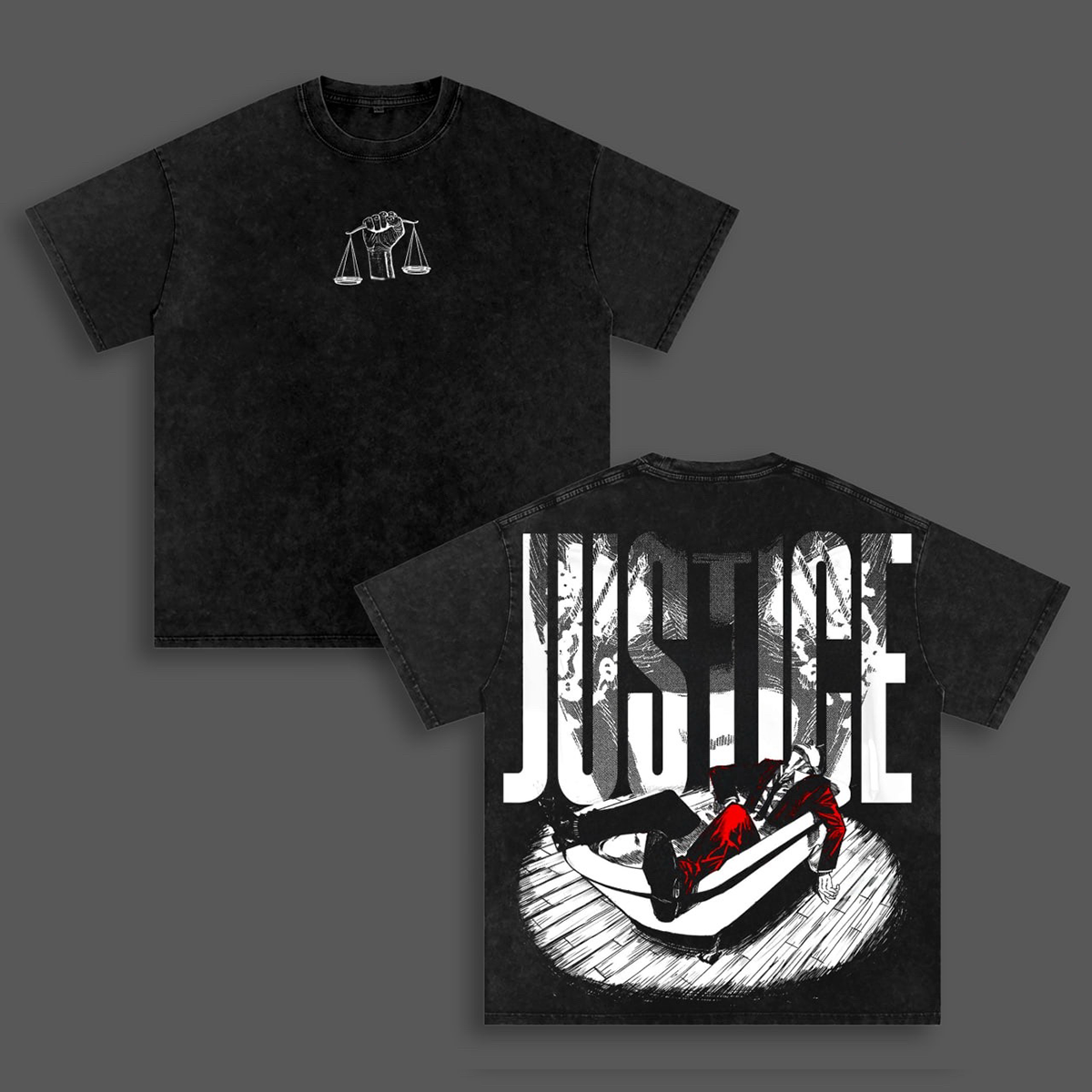 T-shirt/Sweat-shirt/Sweat à capuche délavé Higuruma Jujutsu Kaisen