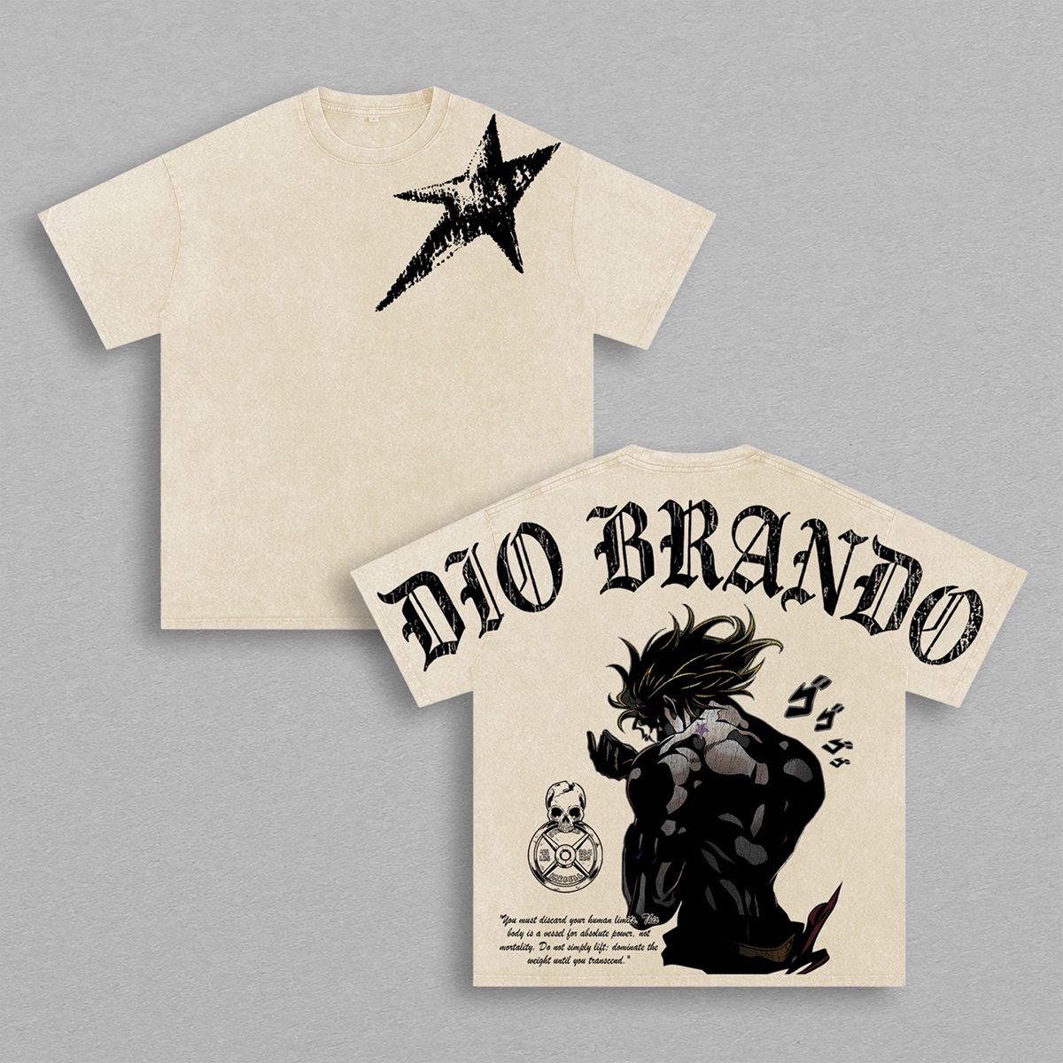 Camiseta/Sudadera de cuello redondo/Sudadera con capucha JOJO lavada