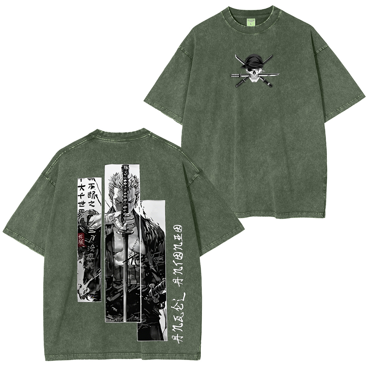 One Piece: Roronoa Zoro Unisex Oversized Washed T-shirt