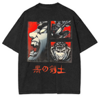 T-shirts délavés Berserk, anime et manga classiques