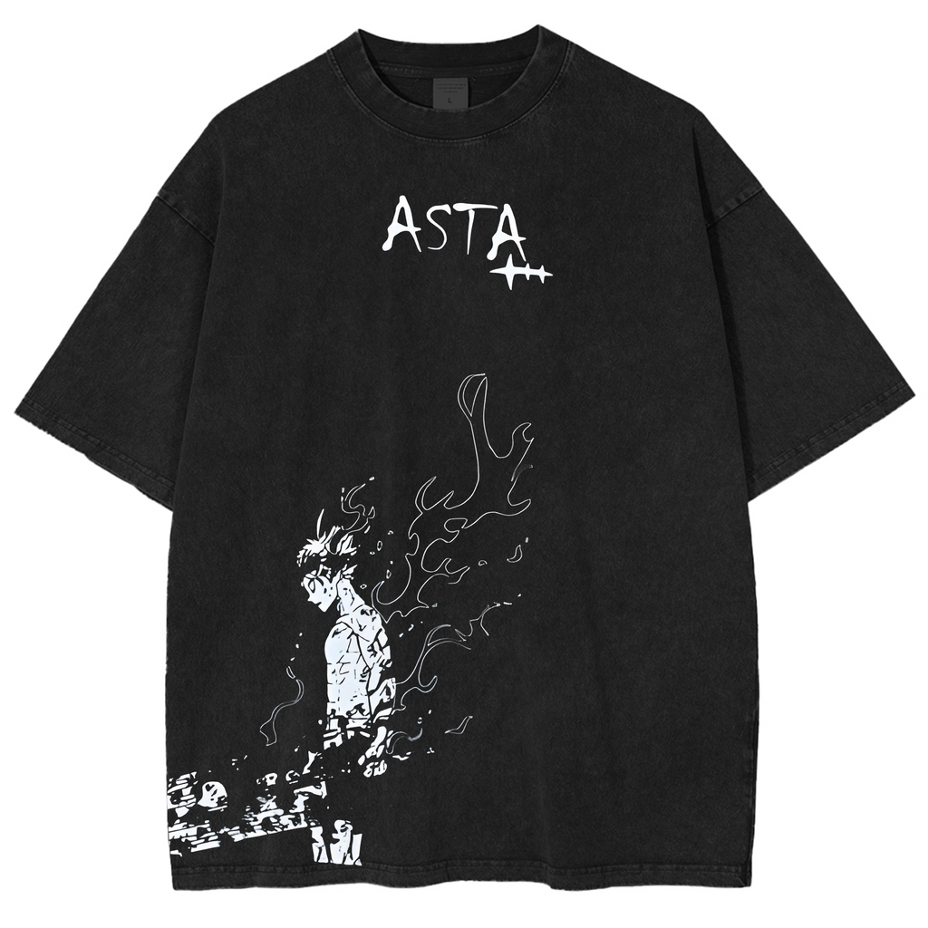 Camiseta extragrande lavada Black Clover