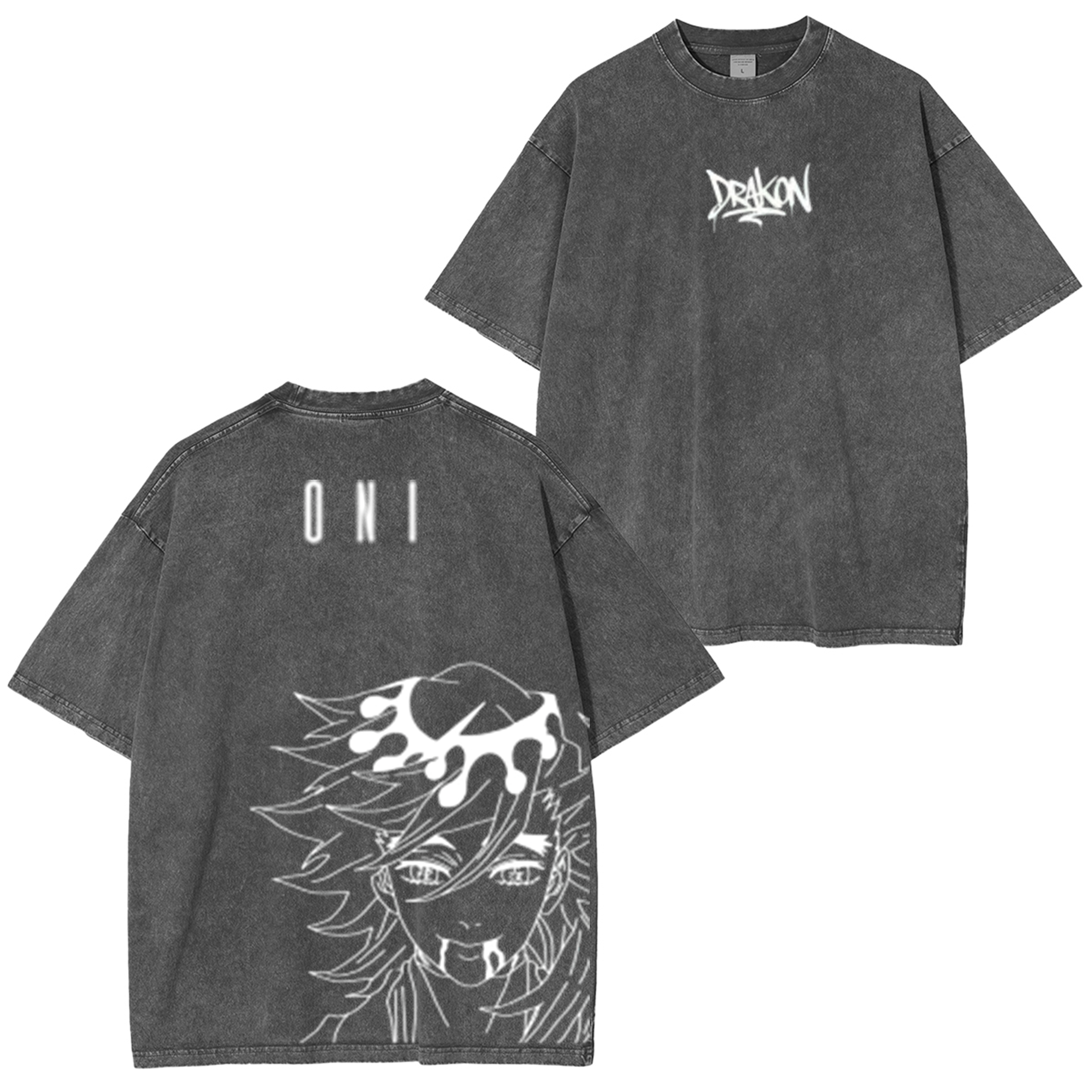 Camiseta unisex lavada Demon Slayer Doma Anime