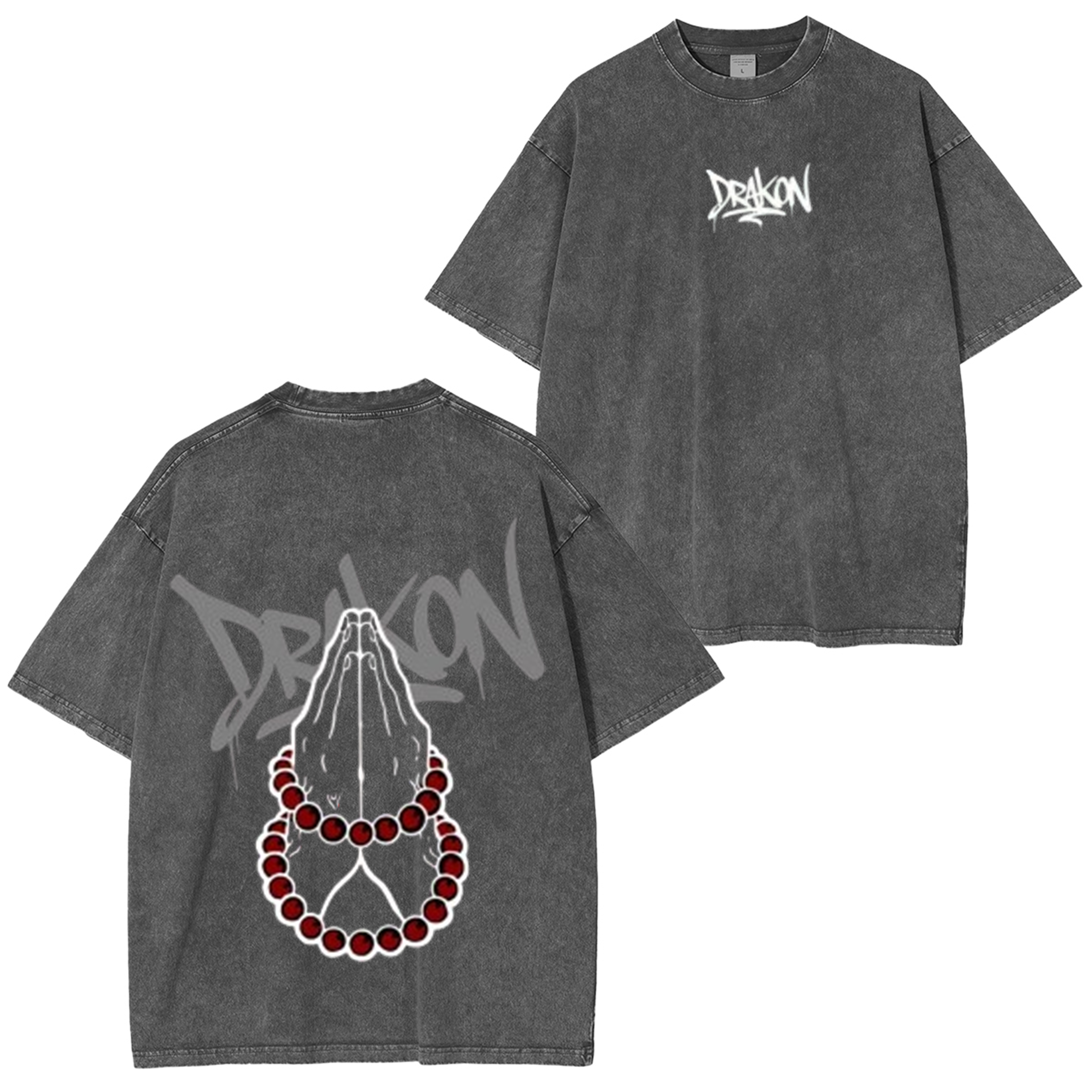 Camiseta lavada unisex de anime Demon Slayer