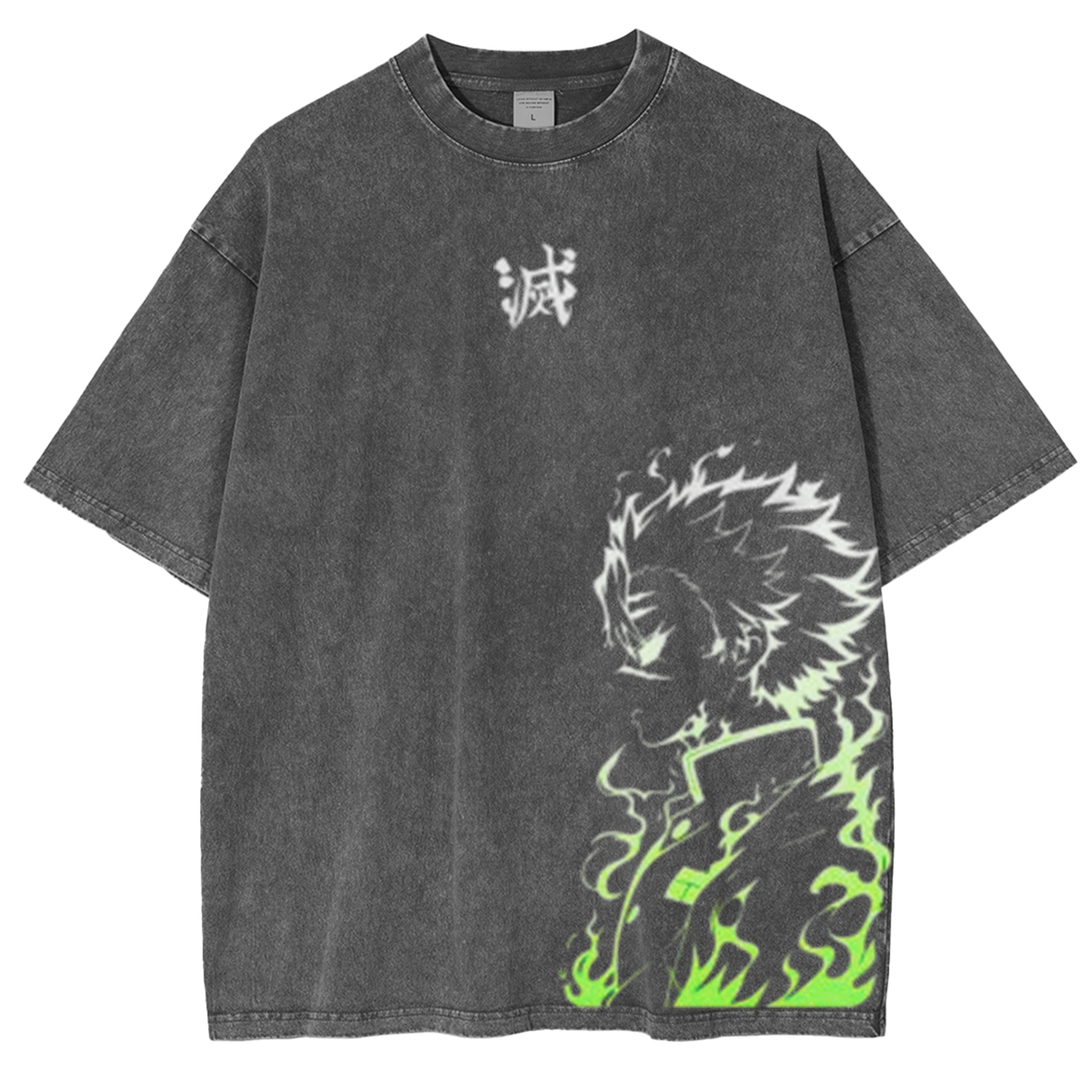 Camiseta unisex lavada Demon Slayer Metsu Anime