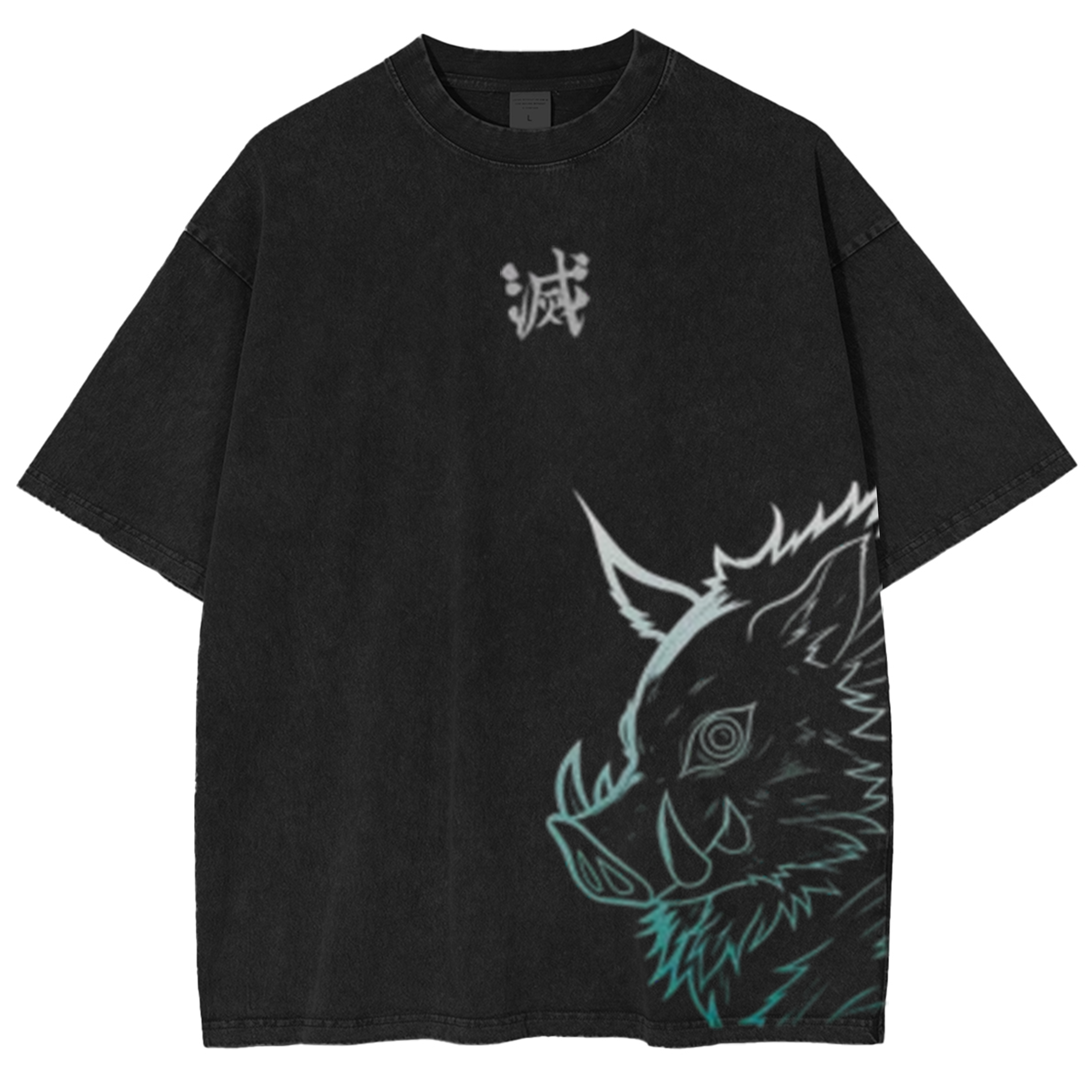 T-shirt Unisexe Délavé Anime Demon Slayer