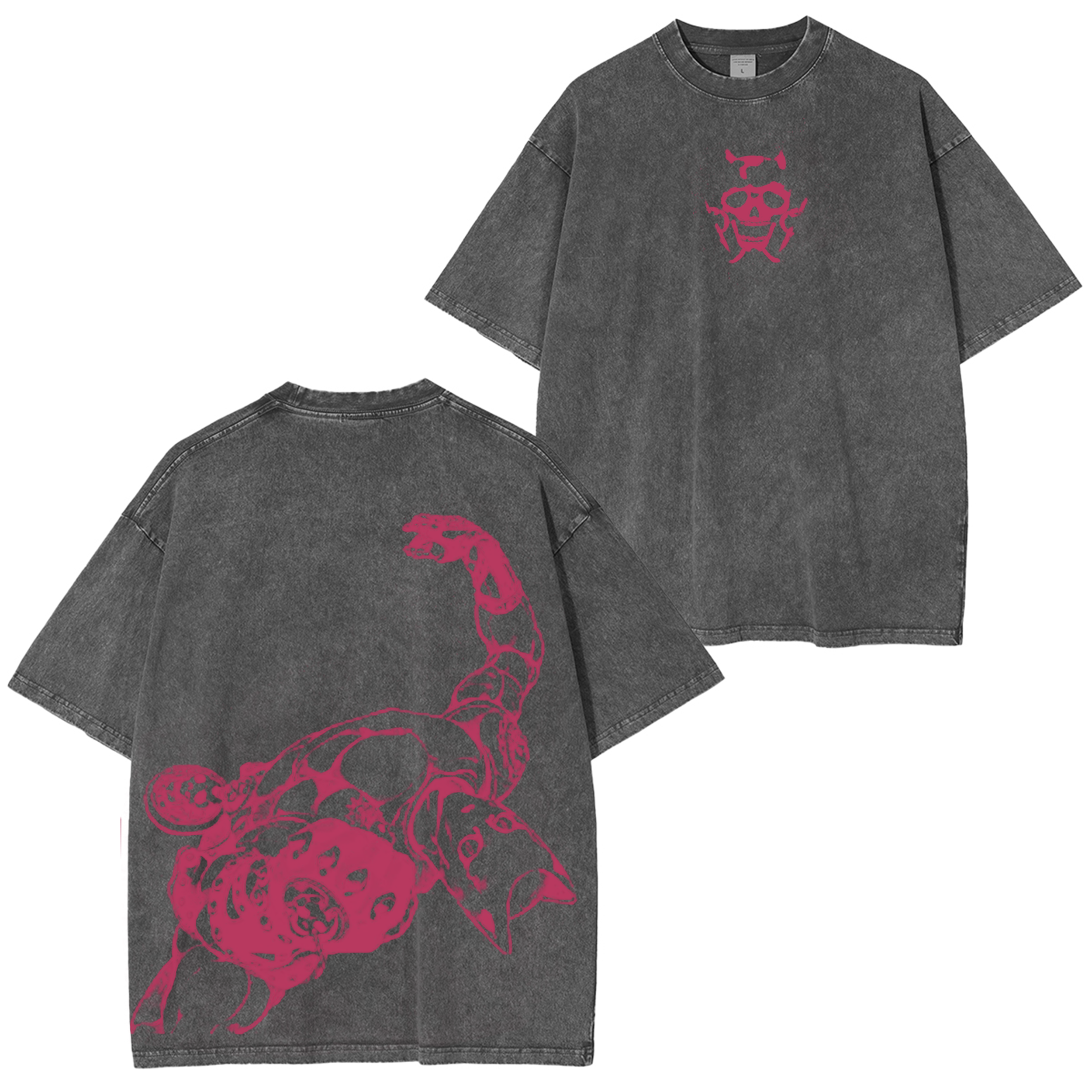 Camiseta Unisex Lavada Vintage Jojo's Bizarre Adventure Killer Queen
