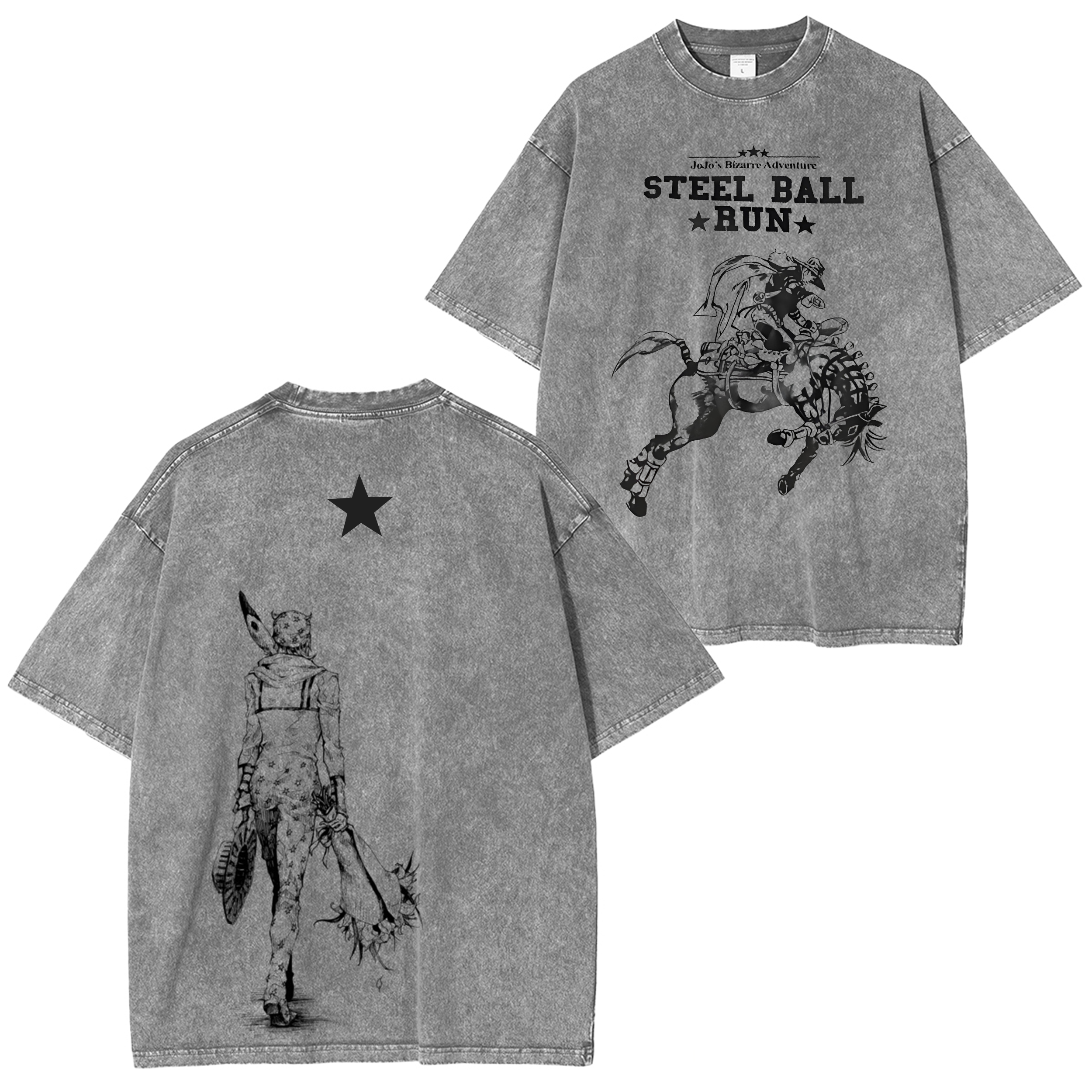 Camiseta unisex lavada Jojo's Bizarre Vintage