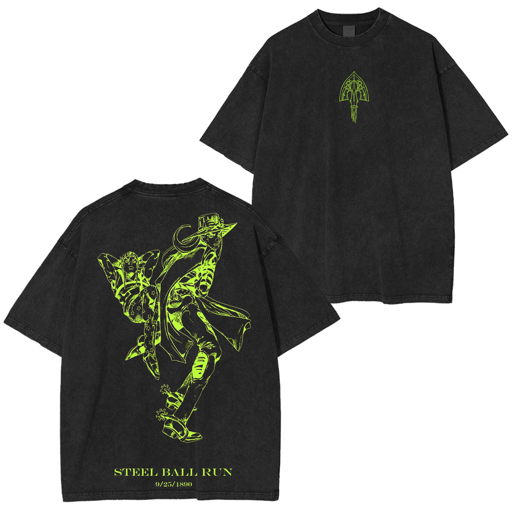 JoJo's Bizarre Adventure Vintage Unisex Washed T-Shirt