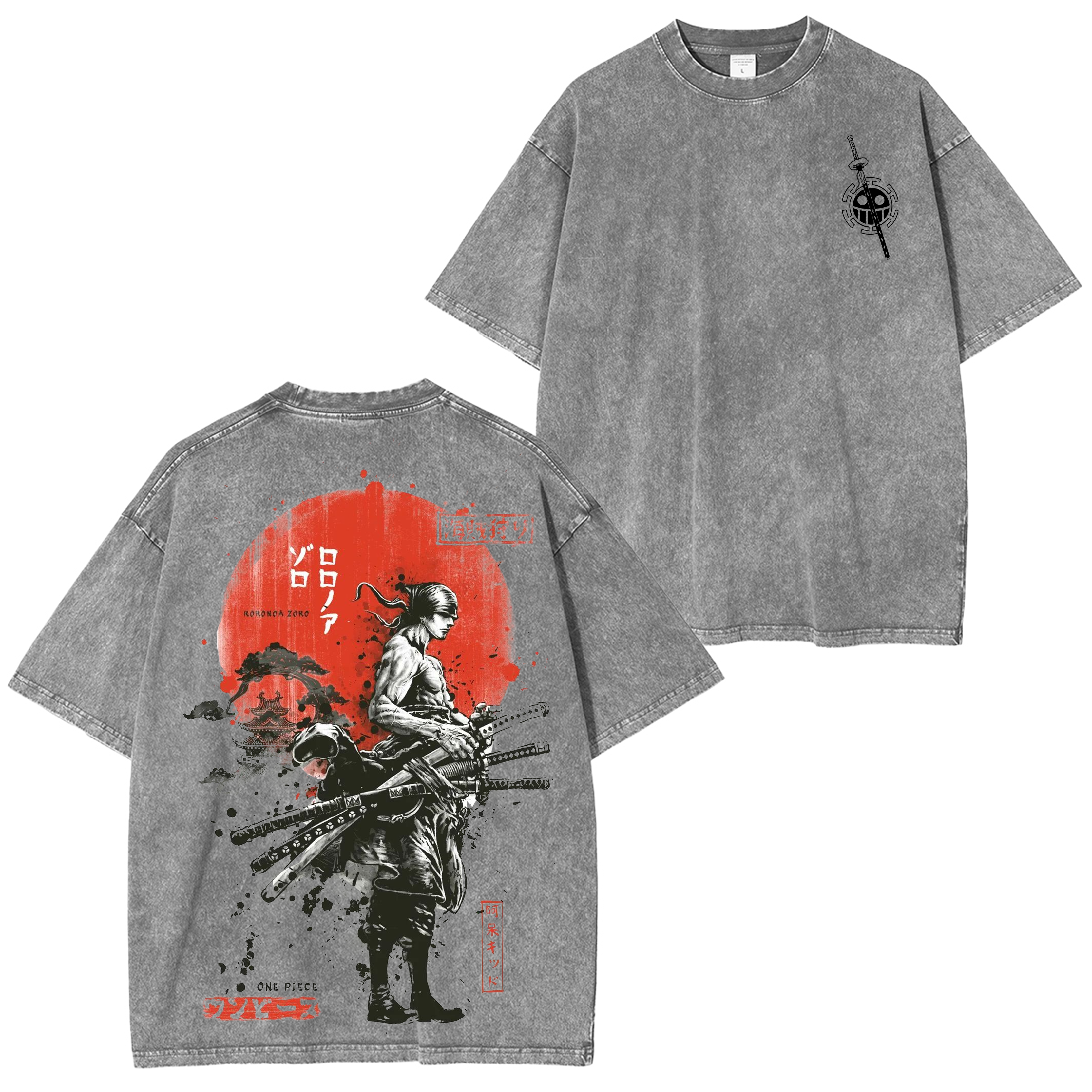 One Piece Anime Unisex Washed T-Shirt