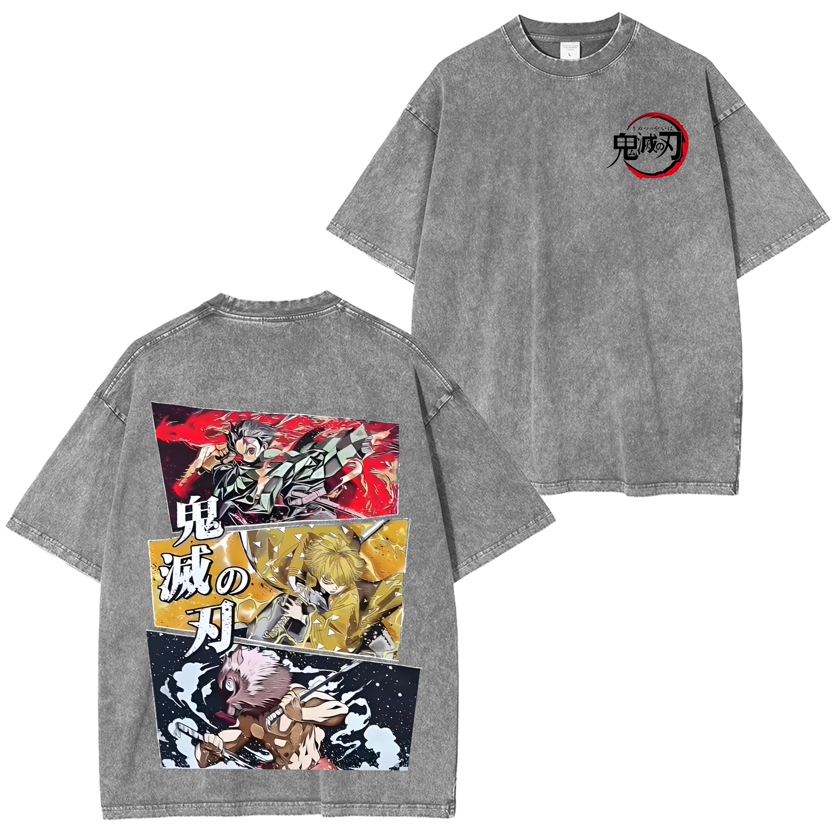 T-shirt unisexe lavé Demon Slayer: Kimetsu no Yaiba