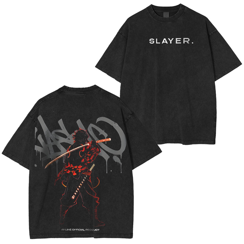 Camisetas de anime Demon Slayer Ay-Line de estilo retro