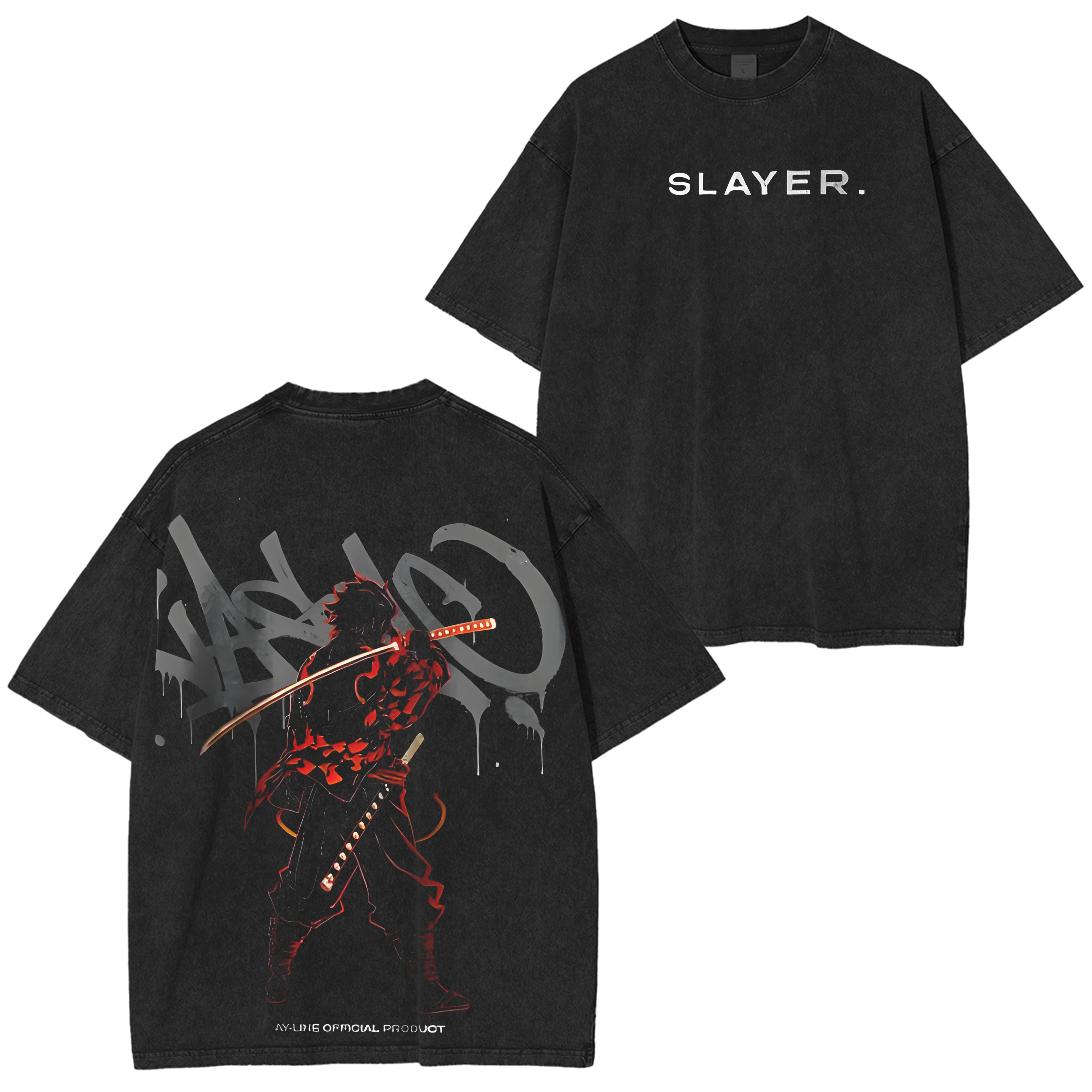Camisetas de anime Demon Slayer Ay-Line de estilo retro